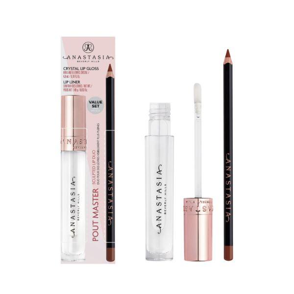 Anastasia Beverly hills Pout Master Kit - Crystal LG + Lip Liner Malt 4.8ml +1.49 gm - Lip Glosses
