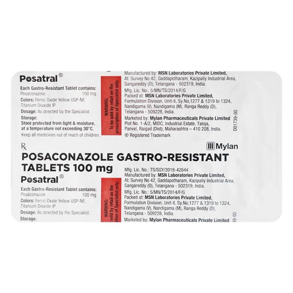 POSATRAL 100 Tablet 10's - Fungal Infections-Anf