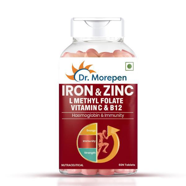 Netmeds | Dr. Morepen Iron & Zinc with Vitamin C & B12 Tablet 60's