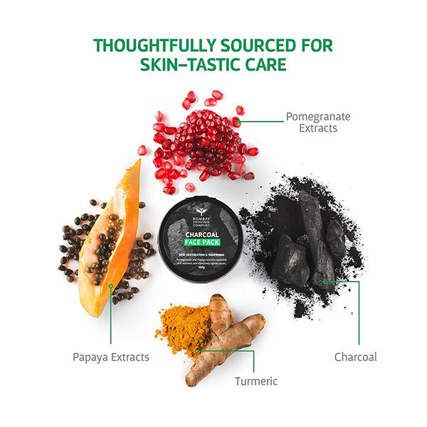 Bombay Shaving Company Skin Restoration & Tightening Face Pack - Charcoal 100 gm - Face Packs