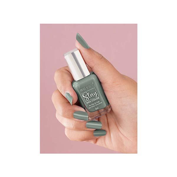 Swiss Beauty Slay Nail Color, Shade - Grey Stone 13 gm - Nail Polish