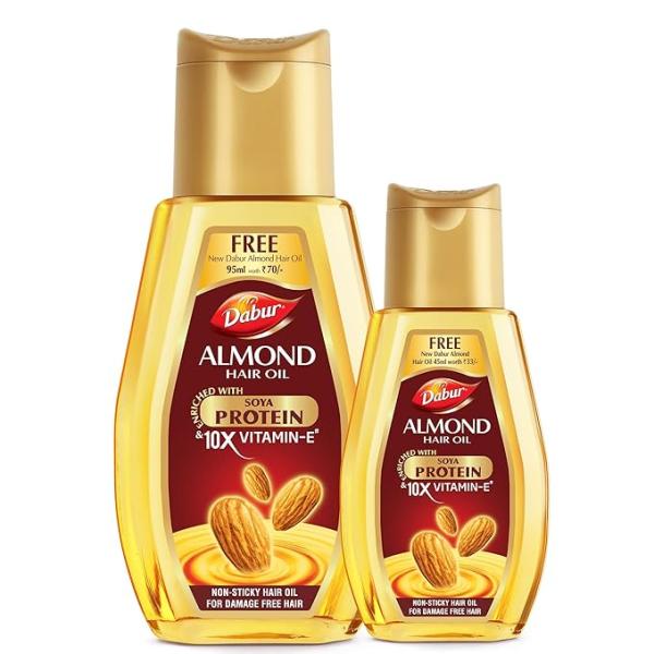 Netmeds | Dabur Almond Hair Oil 190 ml (Free Dabur Almond Hair Oil 95 ml)