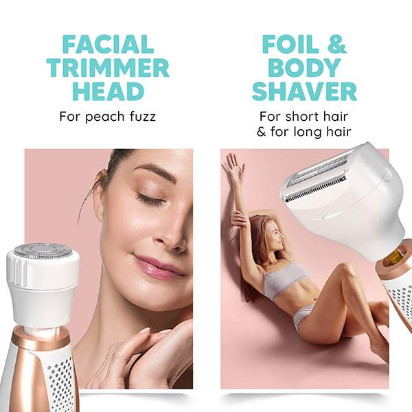 LetsShave Evior Face and Body Trimmer Set for Women with 2 Year Warranty - Womens Trimmer with Foil Shaver 1's - Shaving & Hair Removal