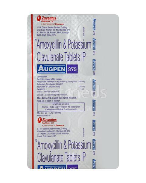 Augpen 375mg Tablet 10'S - Bacterial Infections-Pen