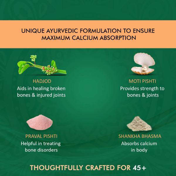 Vansaar 45+ Ayurvedic Calcium+ Tablets 60's - Speciality Medicines