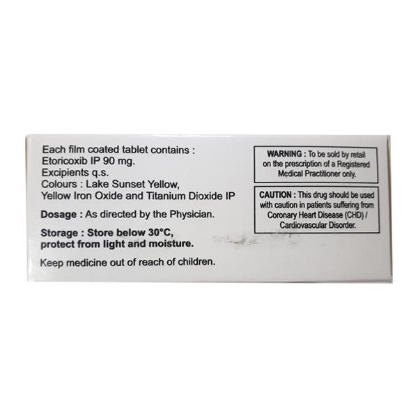 ETOTROY 90 Tablet 10's - Pain relief-Nsa