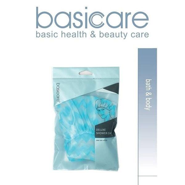 Basicare Eva Shower Cap-Blue Wave Design Big Size 1's - Loofahs & Sponges