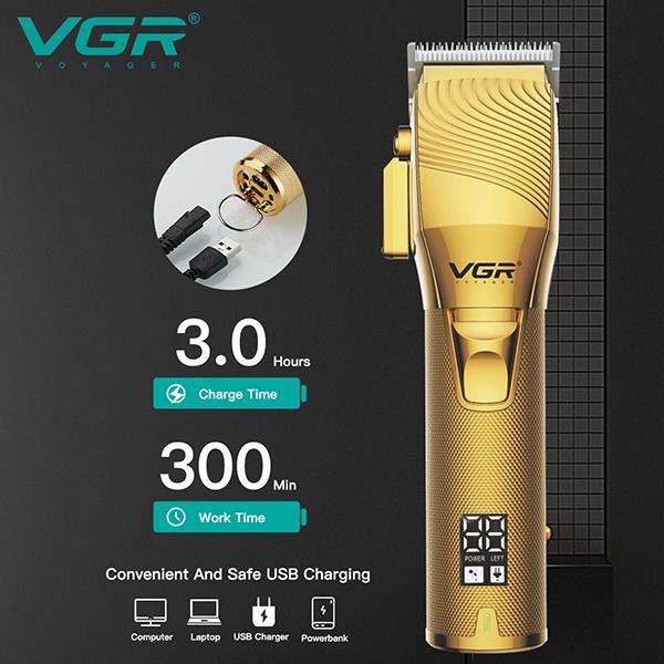 VGR V-280 Trimmer 300 min Runtime 6 Length Settings (Gold) 1's - Trimmers