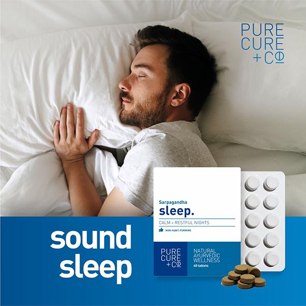 Pure Cure+Co. Sarpagandha Sleep+Restful Nights Tablets 40's - Others