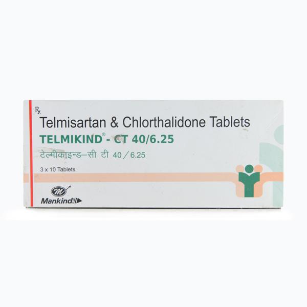 TELMIKIND CT 40/6.25mg Tablet 10's - Hypertension-Ang