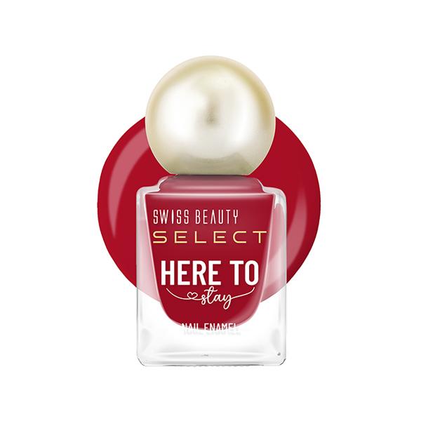 Netmeds | Swiss Beauty Select Here To Stay Nail Enamel With High Gloss Finish Spicy Cherry 12 ml