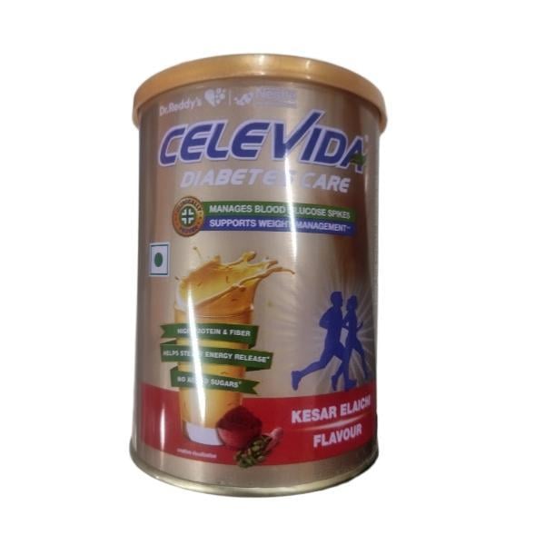 Netmeds | Celevida Diabetes Care Powder - Kesar Elaichi Flavour 200 gm (Tin)