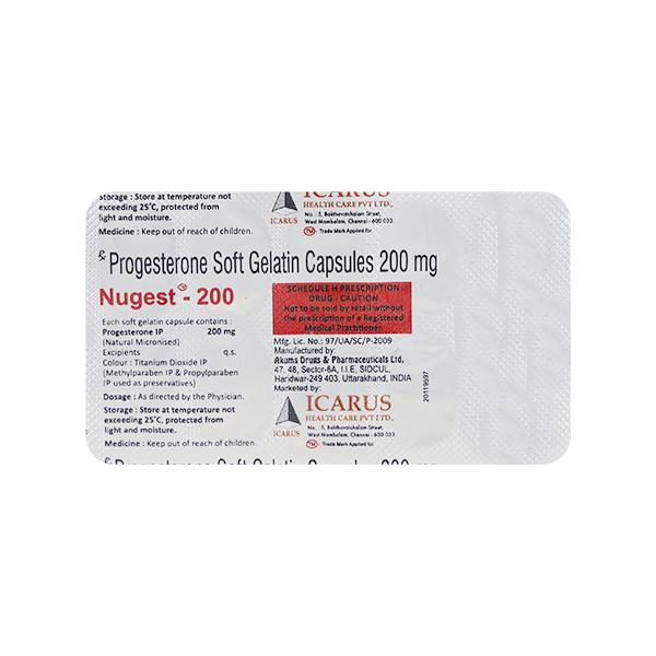 Nugest 200mg Capsule 10'S - Hormonal Therapy-Oes