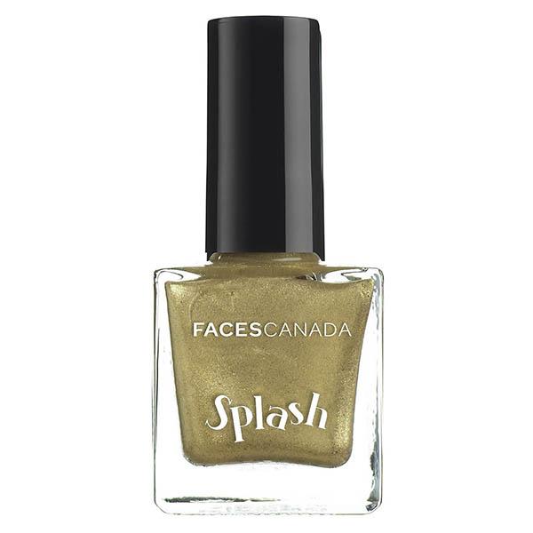 Faces Canada Splash Nail Enamel Gold Sparkle 121 8 Ml - Nail Polish