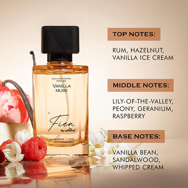 Mcaffeine Fien Vanilla Muse Perfume For Women- Sweet Vanilla EDP, 12 Hrs Long Lasting Scent 100 ml - Women Perfumes (Edt/Edp)