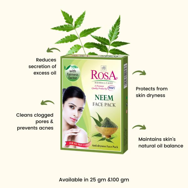 Rosa Neem Face Pack 100 g - Face Packs