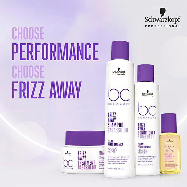 Schwarzkopf Professional Bonacure Frizz Away Treatment with Babassu Oil,with Vegan Keratin 500 ml - Hair Masks & Packs