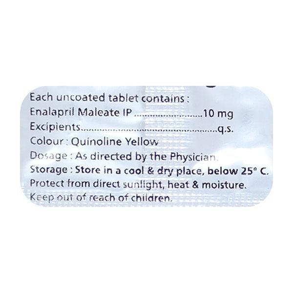 ENALET 10mg Tablet 10's - Hypertension-ACE