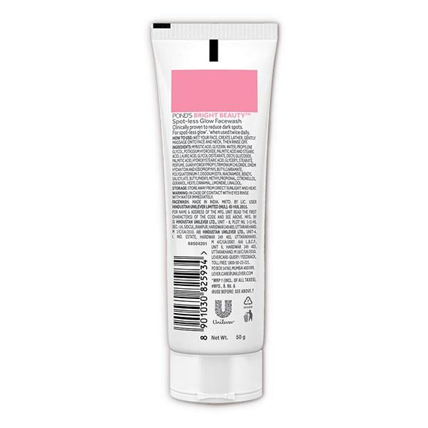 Pond's Bright Beauty Spot - Less Glow With Vitamin B3 Facewash Clinically Proven Brightness 50gm - Face Moisturizers