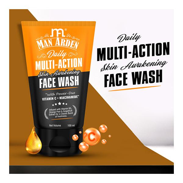 Man Arden Daily Multi-Action Skin Awakening Face Wash 100 ml - Face Washes