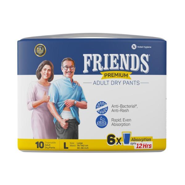 Netmeds | Friends Adult Diaper Pants-Premium (L) 10's