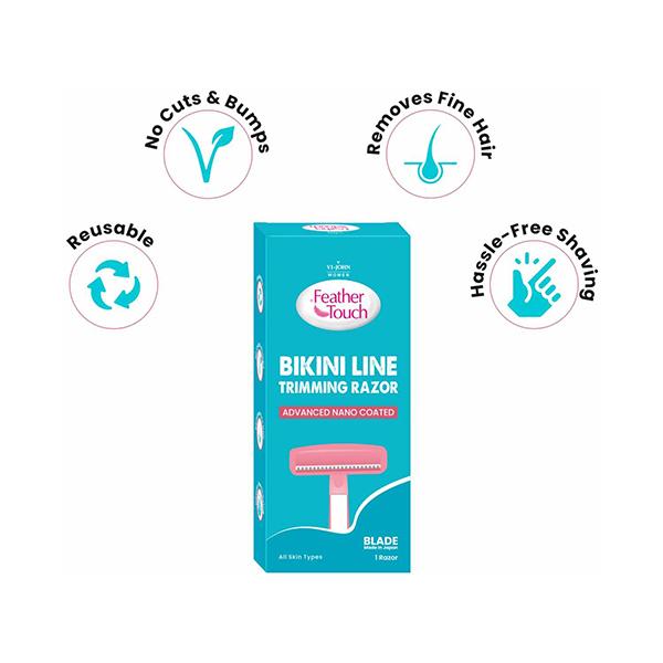 Vi-John Women Feather Touch Bikini Line Trimming Razor 1's - Hair Removal Cream