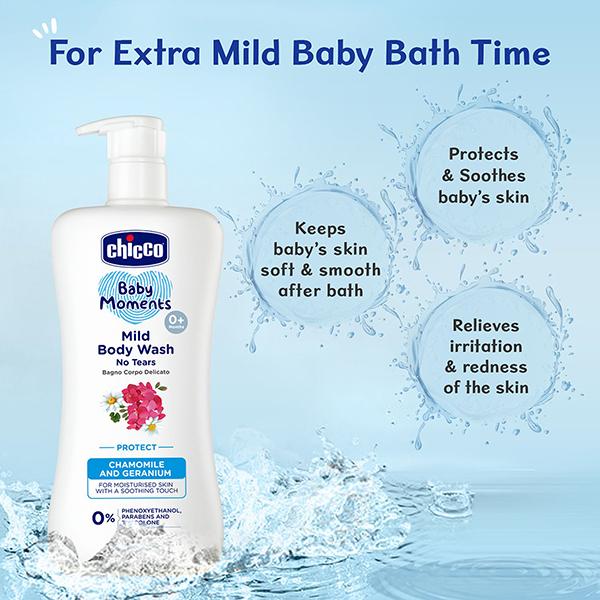 Chicco Baby Moments Mild Bodywash Protect 200 ml - Baby Body Wash