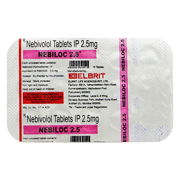 NEBILOC 2.5mg Tablet 15's - Hypertension-Bet