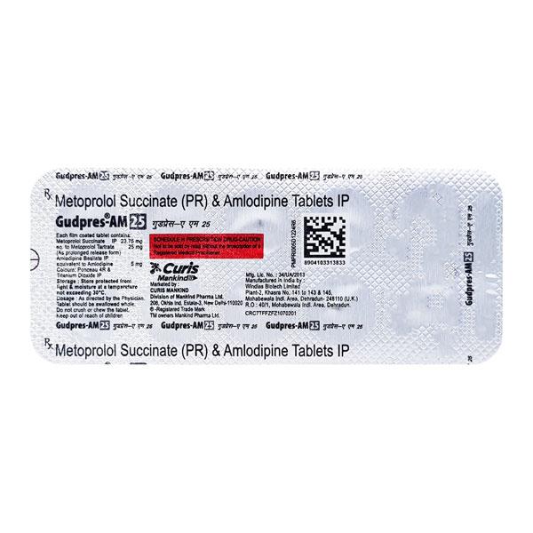 Gudpres AM 25mg Tablet 10'S - Hypertension-Bet