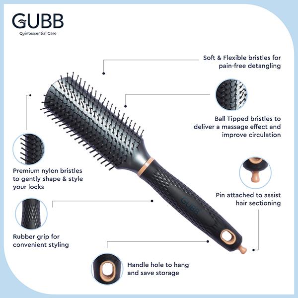 Gubb Styling Hair Brush with Pin - Elite 1's - Hair Brushes