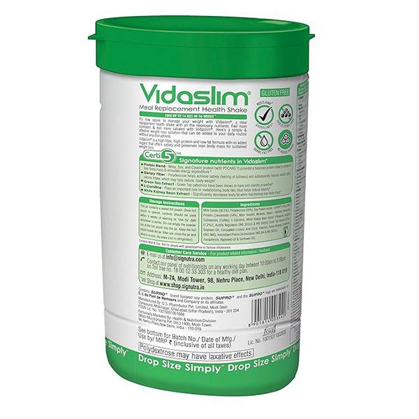 Vidaslim High Protein Meal Replacement for Weight Management Powder Jar - Vanilla Elixir Flavour 400 g - Weight Loss