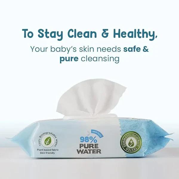 Mother Sparsh 98% Water Based Wipes (Pack of 3 x 80's) - Diapers & Wipes