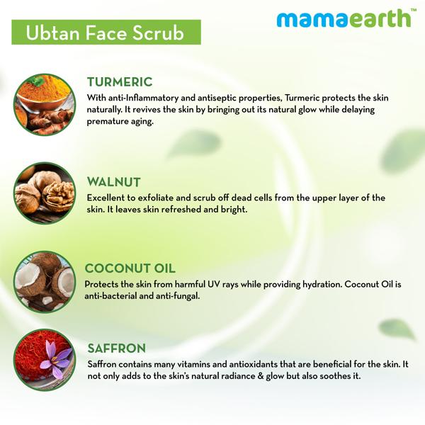Mamaearth Face Scrub - Ubtan 100 gm - Face Scrubs
