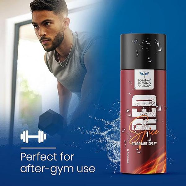 Bombay Shaving Company Red Spice and Black Vibe 150 ml x 4 Combo Deodorant Spray for Men 600 ml 4's - Men Deodorants/Roll-Ons