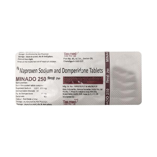 MINADO 250 Tablet 10's - Pain relief-Nsa