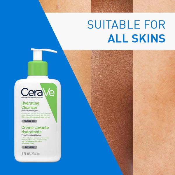 CeraVe Hydrating Cleanser For Normal To Dry Skin 236 ml - Face Wash & Cleansers