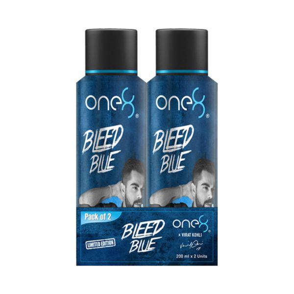 One8 By Virat Kohli Bleed Blue Deo (Pack Of 2) 400 ml - Men Deodorants/Roll-Ons