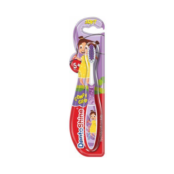 Dentoshine Comfy Grip Toothbrush for Kids Purple 100 gm