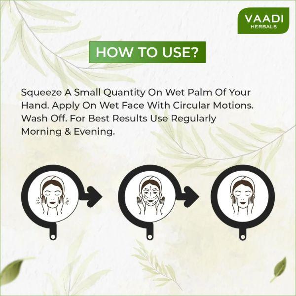 Vaadi Herbals Anti-Acne Neem Face Wash With Tea Tree Extract 60 ml - Face Wash & Cleansers