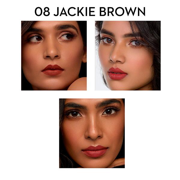 SUGAR Cosmetics Matte As Hell Crayon Lipstick - 08 Jackie Brown (Reddish Brown) 2.8 gm - Lip Crayons