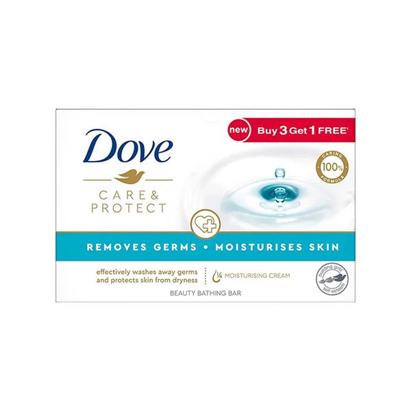 Netmeds | Dove Care & Protect Bar, Removes Germs & Moisturises Skin 400gm 4's