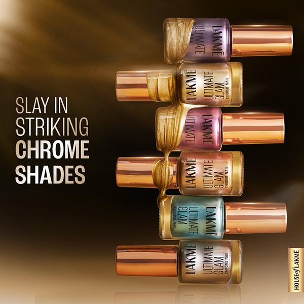 Lakme Ultimate Glam Chrome Nail Pink 6 ml - Nail Polish