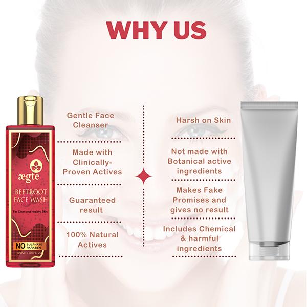 Aegte Beetroot Hydrating Face Wash 100 ml - Face Wash & Cleansers