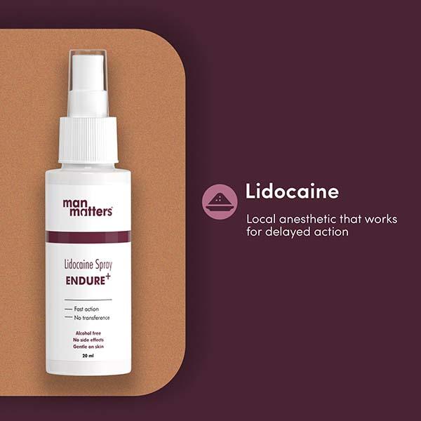 Man Matters ENDURE+ Lidocaine Spray Non-transferable , Long lasting for Men 20 ml - Multi-Vitamins