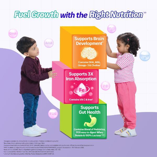 Nutricia DexoGrow Nutritious Milk Drink Powder with Zero Added Sucrose ( 2-6 year) (Refill Pack) 400 g - Nutrition Supplements