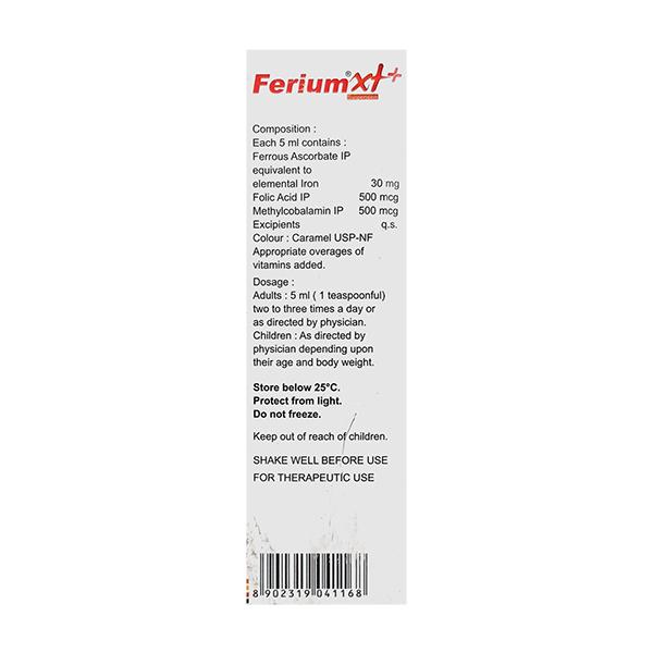 Ferium Xt+ Orange Flavour Suspension 200ml - Iron Supplement/Anaemia-Vma