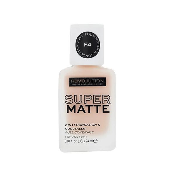 Netmeds | Makeup Revolution Relove Supermatte 2 In 1 Foundation & Concealer F4 24 ml