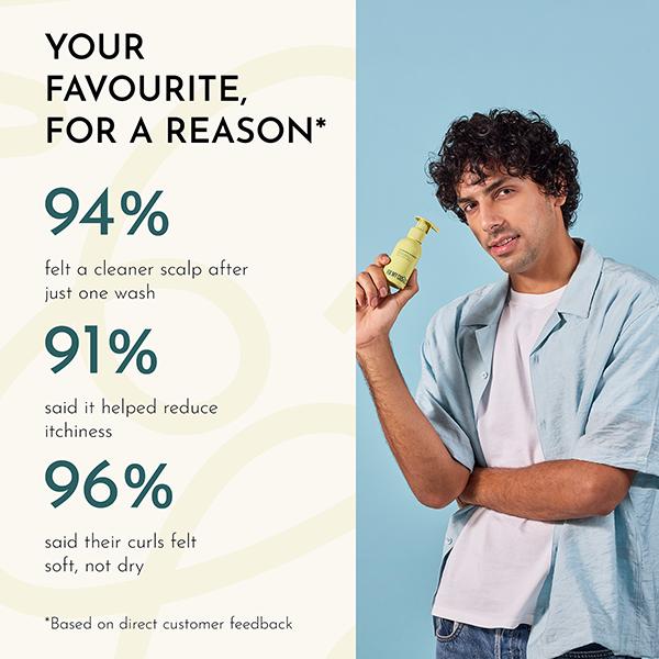 Fix My Curls Cleansing Shampoo for Curly, Wavy, Frizzy Hair Clarifying Shampoo with Anti-Dandruff, and Itchy Scalp Solution 100 gm - Dry Shampoos & Conditioners