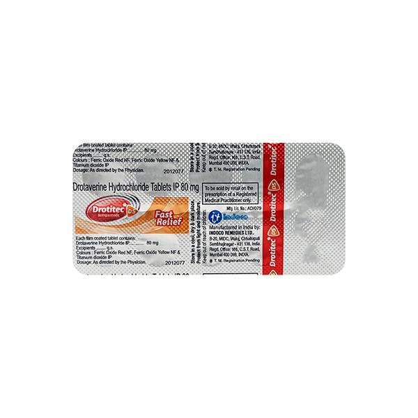Netmeds | DROTITEC DS ANTISPASMODIC Tablet 10's