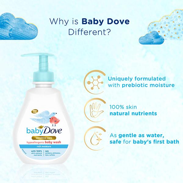 Baby Dove Rich Moisture Hypoallergenic Body Wash 200 ml - Creams, Lotions & Oils